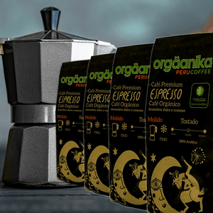 4-Pack: Café Orgánico Espresso x 250 gr. - Molido