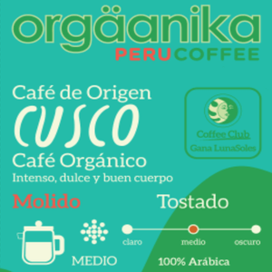 Organic Coffee Cusco x 250 gr. - Ground