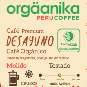 Organic Coffee Breakfast x 250 gr. - Ground