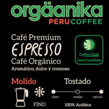 Cargar imagen en el visor de la galería, Café Orgánico Espresso x 250 gr. - Molido
