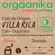 Load image into Gallery viewer, Villa Rica Organic Coffee x 250 gr. - Grain

