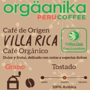 Café Orgánico Villa Rica x 250 gr. - Grano
